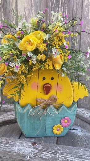 DIY Chick Shelf Sitter Spring Decor Kit 🐣 | Easy Floral Design Tutorial