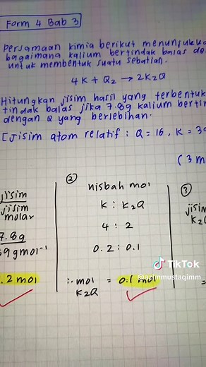 Pengiraan Konsep Mol Dalam Kimia Tingkatan 4