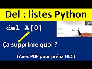 Del pour supprimer un élément dans une liste Python