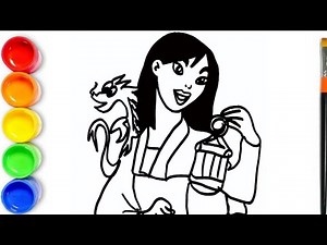 Drawing and Coloring MULAN | Princess Mulan | Disney Princess