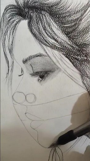 How to Draw a Side Profile Face | Easy Step by Step Tutorial#shorts