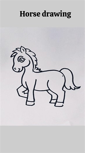 how to draw a horse 🐎 easy step by step #shorts #drawing