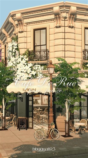Cáfe De Rue - Sims 4 Build Tutorial | Explore Unique Coffee Shop Designs
