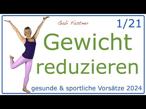 1/21 🤗 45 min. Gewicht verlieren mit Cardio-Fitness | ca. 5100 Schritte und 400 Kcal | ohne Geräte