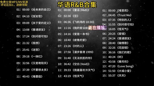 【无损音质】2025年华语乐坛R&B流行热歌合集