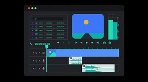 video clip editing timeline window in the program