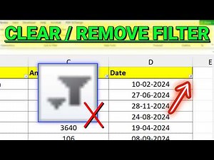 How to Clear or Remove Filter in Excel