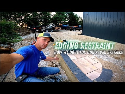 How We Do Edging Restraint On Our Paver Systems!