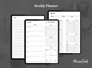 Printable Weekly Planner | Minimalist Weekly Schedule   Budget   Meal Plan   Notes | Instant Download PDF - Etsy Canada
