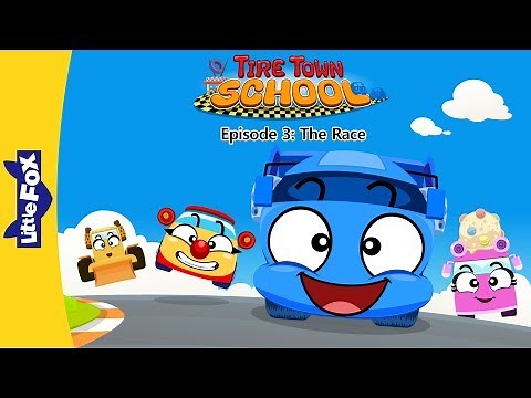 Tire Town School 3 | The Race | Cars | Little Fox | Animated Stories for Kids