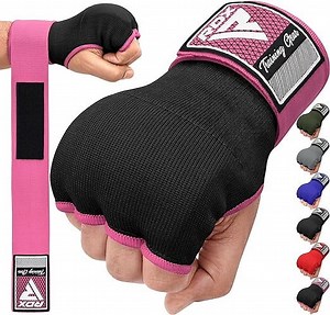 RDX Gel Boxing Hand Wraps Inner Gloves Men Women, Quick 100cm Long Wrist Straps, Elasticated Padded Fist Under Mitts Protection, Muay Thai MMA Kickboxing Martial Arts