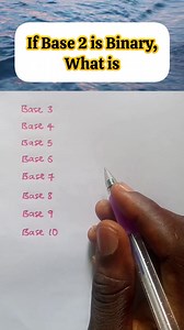 12K views · 181 reactions | If Base 2 is Binary what is: base 3, 4, 5 ...? #educational #students #mathematics #numberbase #viralreels | Table of Knowledge TV | Facebook