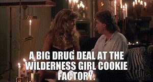 a big drug deal at the Wilderness Girl Cookie Factory.