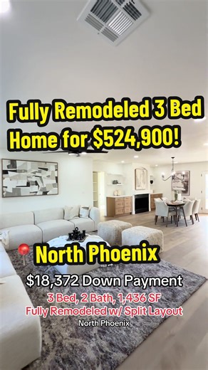Stunning 3 Bed Home in North Phoenix for $524,900
