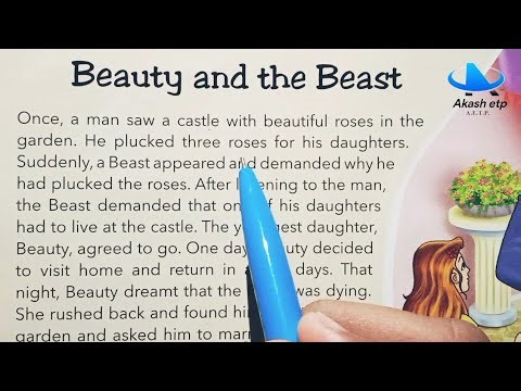 Beauty and the Beast | English reading practice | english padhna kaise sikhe | story english story