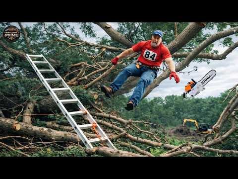 Chainsaw Mistakes: Tree Cutting Fails | Extreme Dangerous Logging Truck Fails #34
