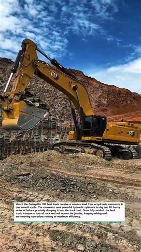 707 Haul Truck Loads Fast!#Caterpillar #Mining #HeavyEquipment