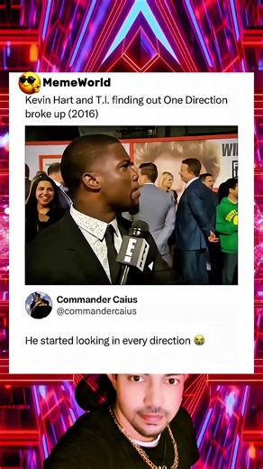 Kevin Hart and T.I. finding out One Direction broke up (2016)..