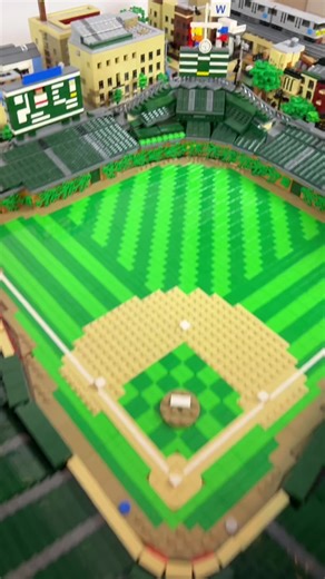 Some more shots of Lego Wrigley Field. Custom designed and built by myself with over 10,000 lego pieces. #chicago #chicagotiktok #lego #legomoc #legotiktok #customlego #creatorsearchinsights #wrigleyfield #legomocs #