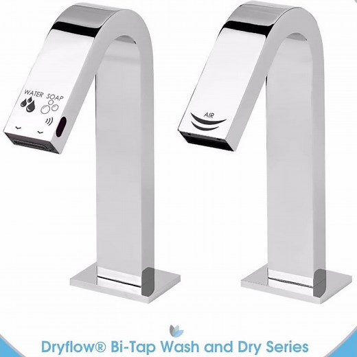 Wash and dry, all in one over the sink, soap, water and hand dryer series