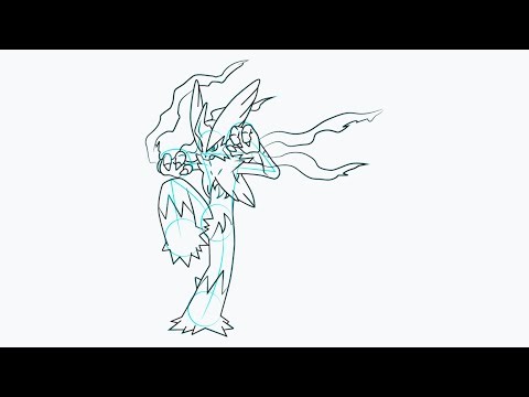 Como Desenhar o Mega Blaziken de Pokémon 🪲💥🔵 | Tutorial Fácil em 8 Passos