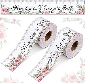 Ctosree How Big Is Mommy's Belly Baby Shower Guessing Game Baby Shower Games Girl Gifts for Winners Measure Decoration Ideas
