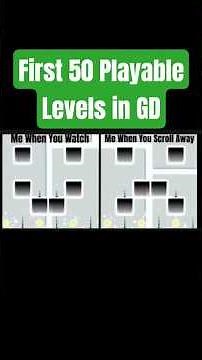 FIRST 50 Playable Levels in Geometry Dash #shorts