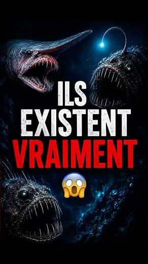 Ces créatures des profondeurs existent vraiment… 😨 #ocean #animaux #terrifiant