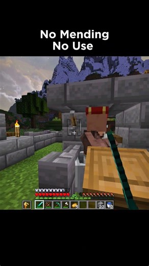 No Mending no use 💀🥀 #minecraft #minecraftmemes #minecraftshorts #minecraftsurvival #gaming