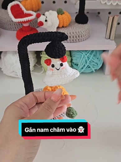 Cách gắn nam châm cho bé với len đẹp