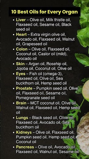 10 Best Oils for Every Organ