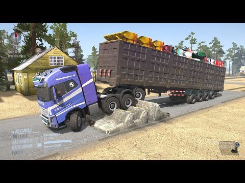 The Most DANGEROUS Bridge Crossing in MudRunner! Truck Shacman X3000 #mudrunner