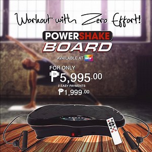 It only takes 10 minutes a day to shake the belly away. With the all new Power Shake Board, all you need to do is stand (or sit) on the vibration machine, and then shake your way to a fitter, healthier you. Shop it here: https://www.shoptv.com.ph/power-shake-board.html #ShopAtHome #ShopTVPhilippines | Shop TV