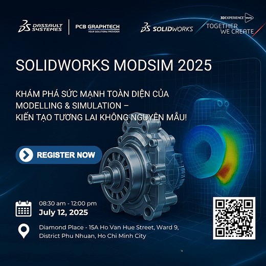 Trong kỷ nguyên số, việc tối ưu hóa quy trình thiết kế quyết định năng lực cạnh tranh của các doanh nghiệp. Chúng tôi trân trọng kính mời Quý vị đăng ký tham dự Hội thảo SOLIDWORKS MODSIM 2025 để khám phá các giải pháp đột phá: Khám Phá Sức Mạnh Toàn Diện của Modelling & Simulation – Kiến Tạo Tương Lai Không Nguyên Mẫu! Hãy đăng ký ngay hôm nay https://pcb-graphtech.com.vn/r/13h | PCB GraphTech Vietnam