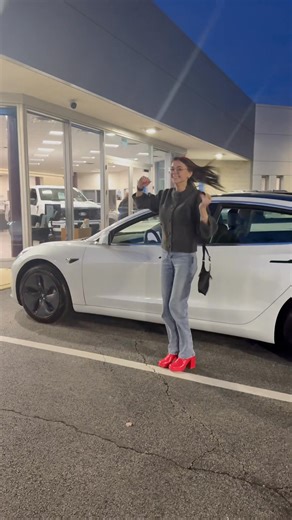 Congratulations to Tessa on her purchase of a 2019 Tesla her and her car are having a dance off!! | Tina Davis -Tirapelli ford | Facebook