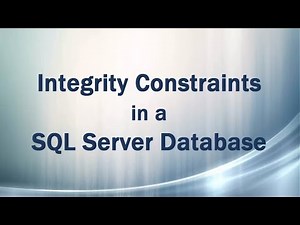 Integrity Constraints (Key, Referential, Domain) in SQL Server Database & DBMS