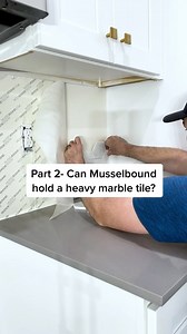 152K views · 671 reactions | Part 2- Testing Musselbound with some HEAVY marble tile! #riadtile #musselbound #backsplash #DIY | Nik and Liv DIY | Facebook