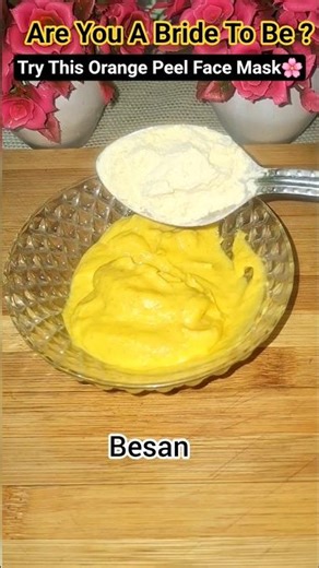 Bride To Be Glow in 15 minutes 👰‍♀✨️Orange peel face mask #orange #peeloff #bridal #glowingskin