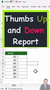 Thumbs Up and Thumbs Down Reports in Excel #excel #vikaljain #reports | Excel By Vikal