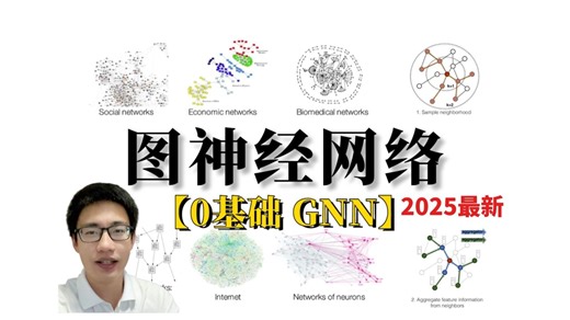 不愧是2025公认最好的【图神经网络GNN/GCN教程】，从基础到进阶再到实战，一个合集全部到位！-人工智能/神经网络/图神经网络/自然语言处理/计算机视觉