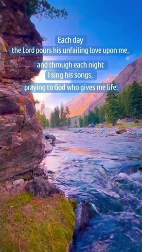 ✨ The Lord’s Unfailing Love | Psalm 42:8 (NLT) | Peaceful Scripture Video #dailygrace #peace #bible
