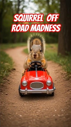 Squirrel Off-Road Madness! 🐿️🚗 AI-Generated Dirt Road Drift #shorts #trending #viralvideo #funny