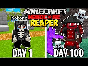 I Survived 100 Days as a GRIM REAPER in HARDCORE Minecraft