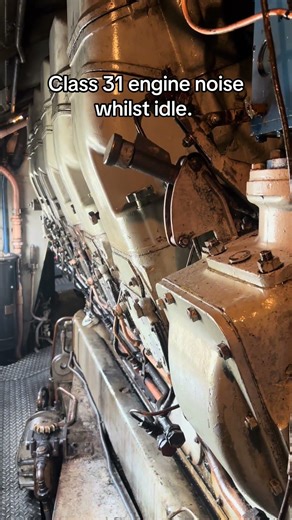 Class 31 engine idling on the Strathspey Railway #railway #train #dieselloco