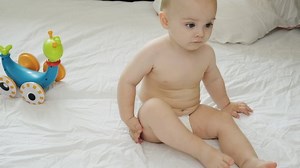 Adorable Little Baby Boy Wearing Diaper Stock Footage Video (100% Royalty-free) 1075440503 | Shutterstock