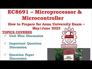 Anna University Exam Preparation - EC8691 - Microprocessor and Microcontroller