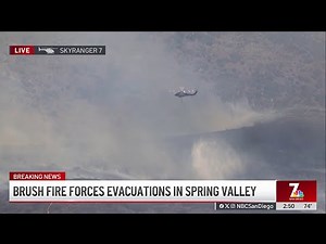 Fast-moving brush fire prompts evacuations in Spring Valley | NBC 7 San Diego