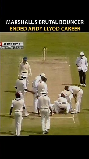Malcolm Marshall Deadly bouncer ended Andy Llyod career - Analysis #short #cricket #cricketlover