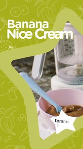 I scream, you scream, we all scream for banana nice cream! 🍌🍦 Ingredients: 2 bananas 🍌 80ml milk 🥛 1 tbsp peanut butter 🥜 1 heaped tsp cacoa powder (optional) 🍫 Method: 1. Chop the bananas 2. Freeze chopped bananas for at least 6 hours or overnight 3. Add the frozen bananas and remaining ingredients to your Quick-Cook Baby Food Maker and blend ✨ Save me to make me later! 🍦 | Tommee Tippee