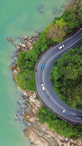 Stunning Aerial Views of Batu Ferringhi Beach in Penang